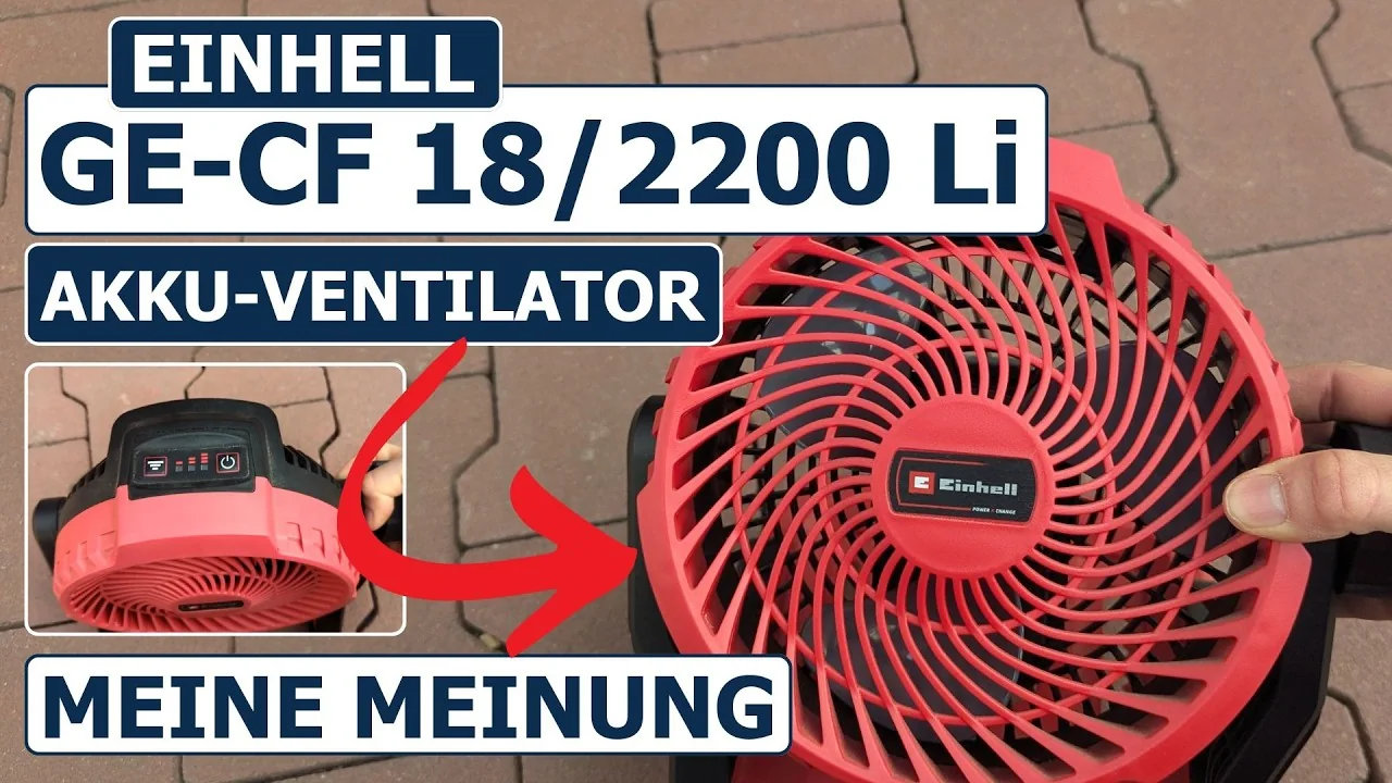 Video: Einhell Akku-Ventilator GE-CF 18/2200 Li-Solo