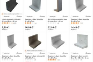 L Betonsteine – Aktuelle Preise & Kosten